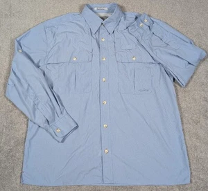 Orvis Trout Bum Angelhemd Herren Large blau Gingham kariert Outdoor kariert - Bild 1 von 5