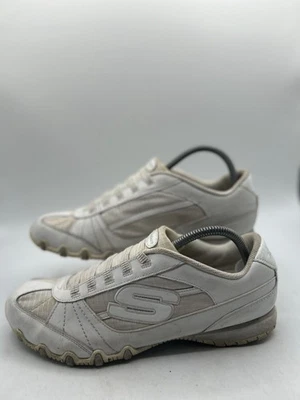 Zapatos deportivos Skechers Bikers para mujer talla 10 blancos beige de cuero Foto 1 de 4