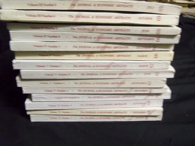 1965-1968 JOURNAL OF ECONOMICS ABSTRACTS LOT OF 14 - ECONOMICS SOURCE - L 440 - Image 1 of 3