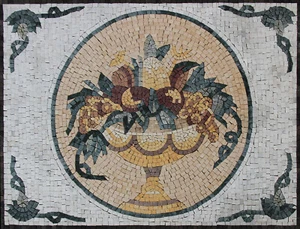 Kitchen Backsplash Fruit Bowl Plates Mosaic 31"x 24" Marble Mosaic - Picture 1 of 1