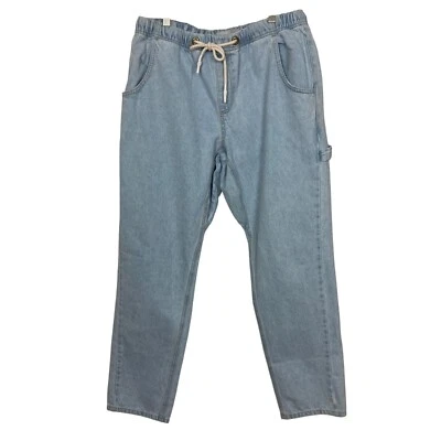 Pantalones de mezclilla One Teaspoon Best Blue Workwear Shabbies Boyfriend XL cintura con cordón Foto 1 de 4