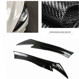 Carbon Fiber Headlight Eyebrow Eyelid Cover Trim For Mazda CX-5 2013-2016 - Picture 1 of 9