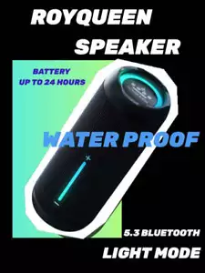 ROYQUEEN Bluetooth Speaker with LED Light,Portable bluetooth speaker with IPX... - Picture 1 of 6