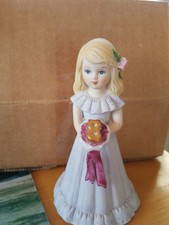 Growing Up Birthday Girl age 8 Enesco porcelain blonde figurine collectible