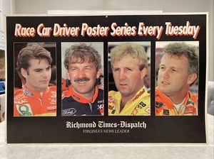 1997 Richmond Times Dispatch auto da corsa poster pubblicità Jeff Gordon RARO - Foto 1 di 7