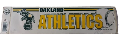 Oakland Athletics MLB Tag Express Sticker Decal Vintage 1992 - Image 1 of 3