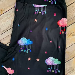 Spring Showers Rain Clouds Stars Women's Leggings OS One Size 2-12 - Picture 1 of 3