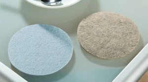 Posavasos de fieltro azul cielo 10 cm azul posavasos de vidrio posavasos de fieltro azul claro  - Imagen 1 de 2
