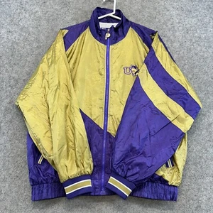 VINTAGE Washington Huskies Jacket Mens L Purple Gold Windbreaker 90s Pro Player - Picture 1 of 12