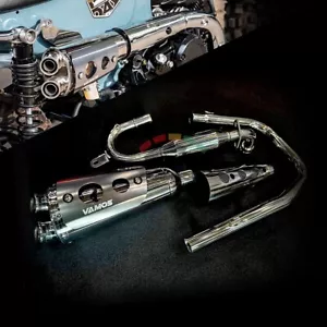 EXHAUST FULL SYSTEM FOR HONDA DAX 125 ST125 JB04 VAMOS CHROME 2022- 2025 - Picture 1 of 8