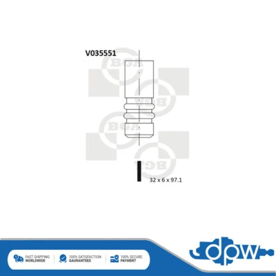 Fits Ford Mondeo Escort 1.8 TD 2.0 Inlet Intake Valve DPW 928M6507F2A — 第 1/3 张图片