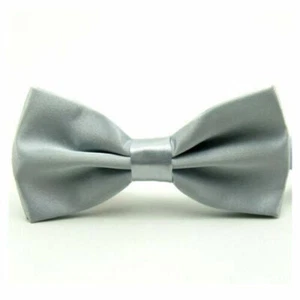 Men's Fashion Tuxedo Satin Plain Solid Color Adjustable Wedding Bowtie Bow Tie - Picture 1 of 37