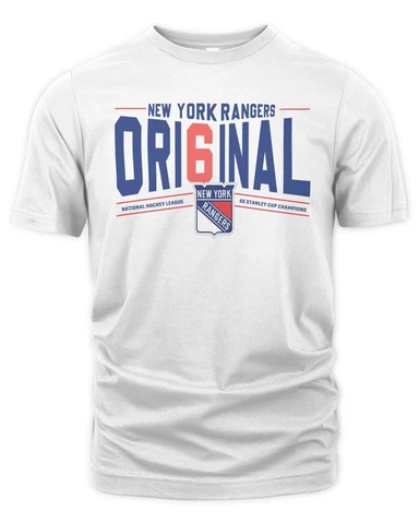 New York Rangers Original 6 Champs Hockey 4x Stanley Cup T-Shirt Gift Fans S-3XL Cover