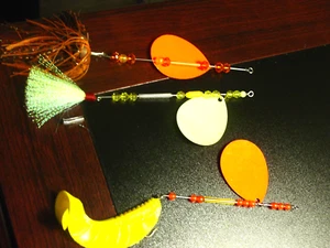 3 six inch 1n line Spinner Baits New Ready to fish Free Shipping Lot A8 - Picture 1 of 4