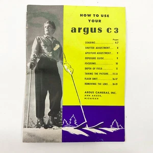 Argus How to Use Your Model C 3 Booklet Pamphlet USA Kamera Fotografie Handbuch - Bild 1 von 5