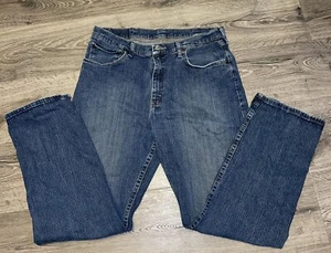 Wrangler Jeans Mens Size 34x30 Blue Straight Fit Leg Relaxed Denim Wash - Picture 1 of 5