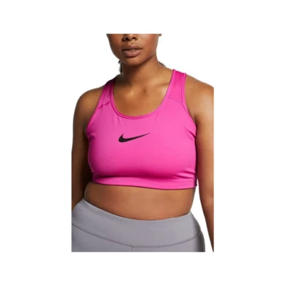 NEW Nike [1X] Swoosh Bra Women's Yoga/Gym Plus Size, Heather Pink, BQ0973-624 - Image 1 of 2