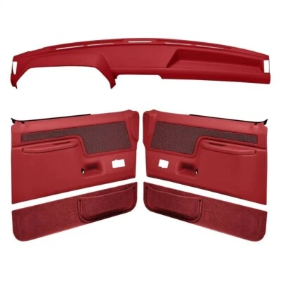 Kit de cubierta de tablero de panel de puerta rojo Coverlay 12-113CF-RD para 87-91 Ford Bronco F-150 Foto 1 de 4