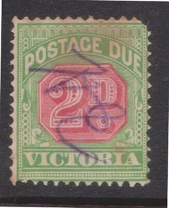 (F135-94) 1895 AU Vic 2d red & green postage due (CS) - Picture 1 of 1