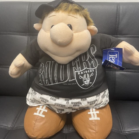 Vintage Rare 1994 Team NFL Los Angeles Raiders Super Fan Plush Cover
