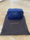 Pre-owned Authentic Gucci Nylon Toiletry Bag -Blue