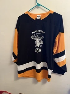 Camiseta deportiva vintage Moosehead Lager AK talla adulto mediana tejida al aire - Imagen 1 de 6