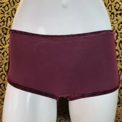 Victoria's Secret Púrpura Oscuro Gamuza Bastón Niño Pantalones Cortos Panty S Nuevo con Etiquetas Sexy Foto 1 de 4