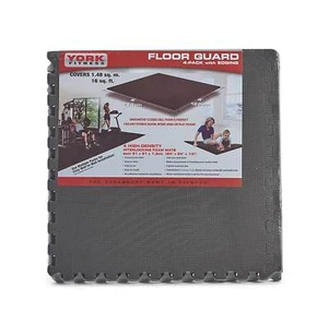 York Floor Guards Interlocking Jigsaw Mat Protection For Gym Equipment Flooring - Picture 1 of 6