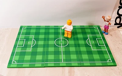 Nuevo LEGO Campo de Fútbol Deportes Impreso Placa de Juego Lote de 3 Goles de Campo Completos Foto 1 de 2