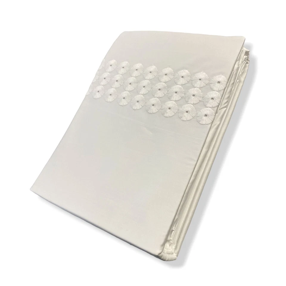 $634 Bovi Blanco Lino Fino Angel Cama Edredón 300 Hilos Manta Cubierta King Foto 1 de 3