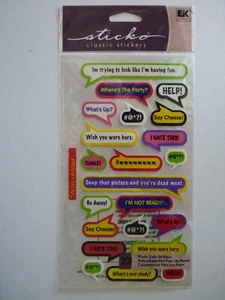 Stickopotamus/Sticko BUBBLE CAPTIONS Mappe Blatt Sammelalbum Aufkleber - Bild 1 von 2