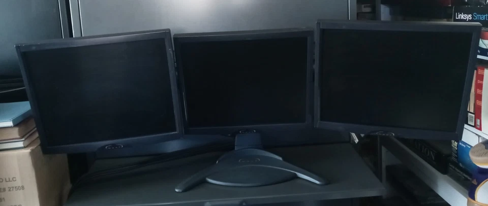 Mass Multimedia C17 Monitors with cables and A/C adapters and Stand Ready to... - Image 1 of 4