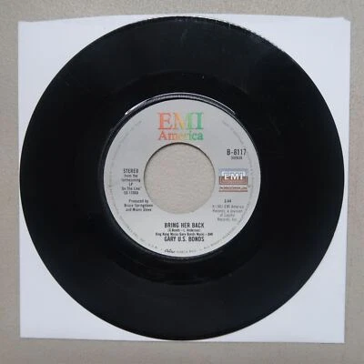GARY U.S. BONDS BRING HER BACK/OUT OF WORK EMI AMERICA VINYL 45 VG 24-84 - Imagem 1 de 2