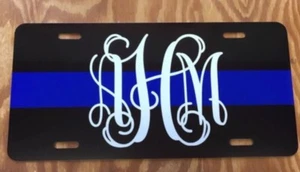 Monogram License Plate Police Personalized Car Tag New - Picture 1 of 2
