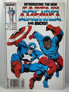 Captain America #334 Newstand 1st Appearance Lemar Hoskins as Bucky  1988 NM- - Picture 1 of 13