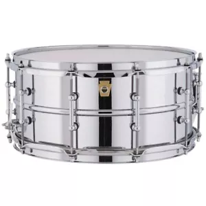 "Tambor redoblante de aluminio suprafónico Ludwig EE. UU. LM402T con lengüetas de tubo, 6,5"" x 14" - Imagen 1 de 3