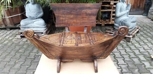 Boots Bank Schiff Teakholz Sitzgruppe Relax Romantik Garten Indonesien Bali - Bild 1 von 14