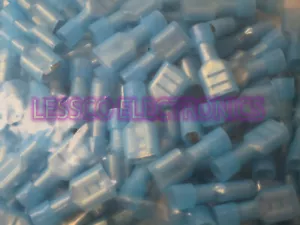 100 piezas. Terminal de cable aislado hembra azul 16-14 Ga AWG conectores rápidos - Imagen 1 de 2