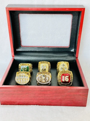6 Pcs Joe Montana Ultimate Collection 49ers Ring Set W Box, US SHIP Cover