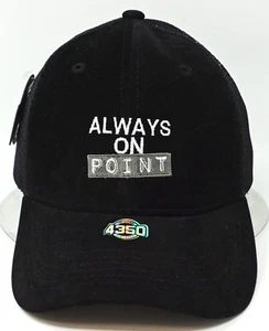 ALWAYS ON POINT Snapback Cap Faux Suede Mesh Trucker Hat Curved Visor Black NWT - Picture 1 of 8
