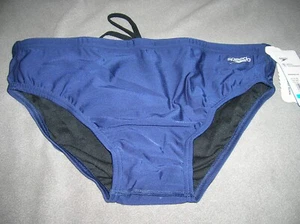 SPEEDO REPREVE - NAVY BLUE - LOGO ON THE BACKSIDE - 2" ON THE HIP - SIZE 36 NWT - Picture 1 of 3