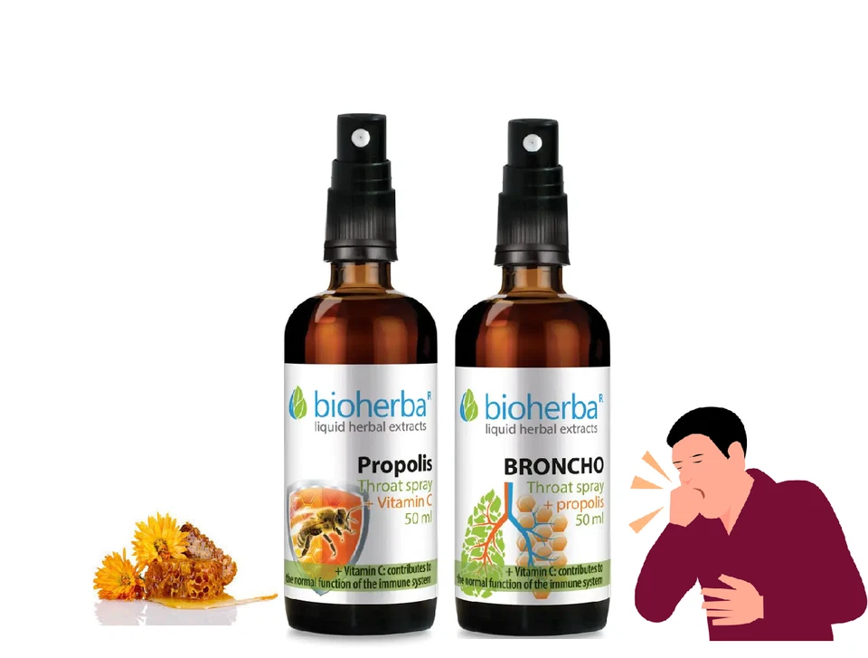 BIOHERBA R LTD Spray Garganta con Propóleo, Sistema Inmunológico, en Botella Vidrio, 50ml,Selecciona: