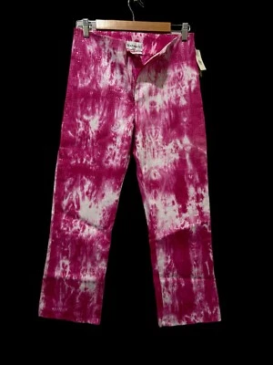 Sharagano Paris Tie Dye Pink Textured Lacquer Sz Large 28 France Vintage boho - Image 1 of 4