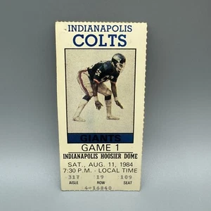 1984 1ST NFL FOOTBALL GAME PLAYED IN INDIANAPOLIS TICKET STUB COLTS VS. GIANTS - Picture 1 of 2