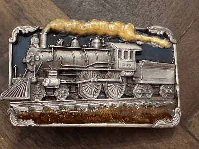 De colección 1986 Siskiyou H-40 Hebilla de Cinturón Tren de Vapor Acentos de Colores Coleccionables Foto 1 de 4