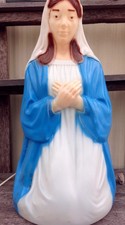 Vintage Empire Mary Nativity Christmas Illuminated Blow Mold Yard Decor *Rare*