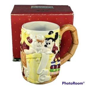 Disney Santa's Mug Workshop Mickey Minnie Christmas Holiday 20 oz Coffee Cup Vtg - Picture 1 of 7