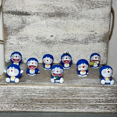 Vintage 2000's Lot Of 9 Doraemon Japanese Manga Anime Toy Figurines Small 2.5" Cover