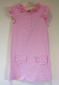 NWT Classic Whimsy Pink Cotton Knit Ruffle Pocket Dress Girl's Size 10 - Picture 1 of 1