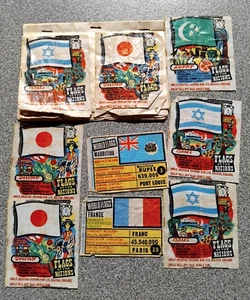 Anglo American 'Bell Boy' Wax Chewing Gum Wrappers Flags of the Nation x 18 - Picture 1 of 5